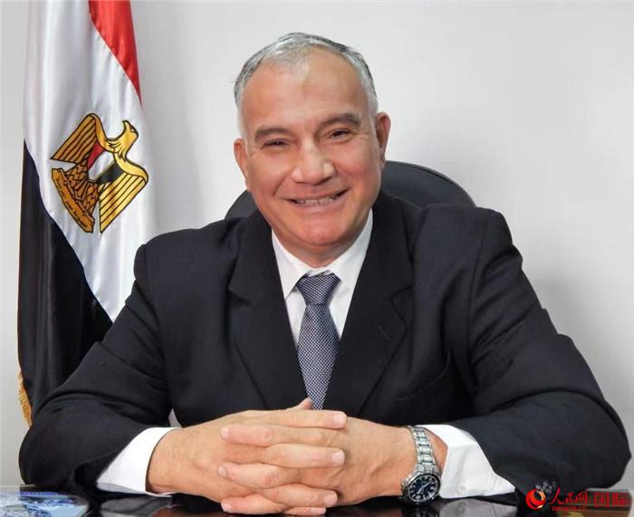 埃及著名国际问题专家哈桑·拉杰布。人民网记者 黄培昭摄