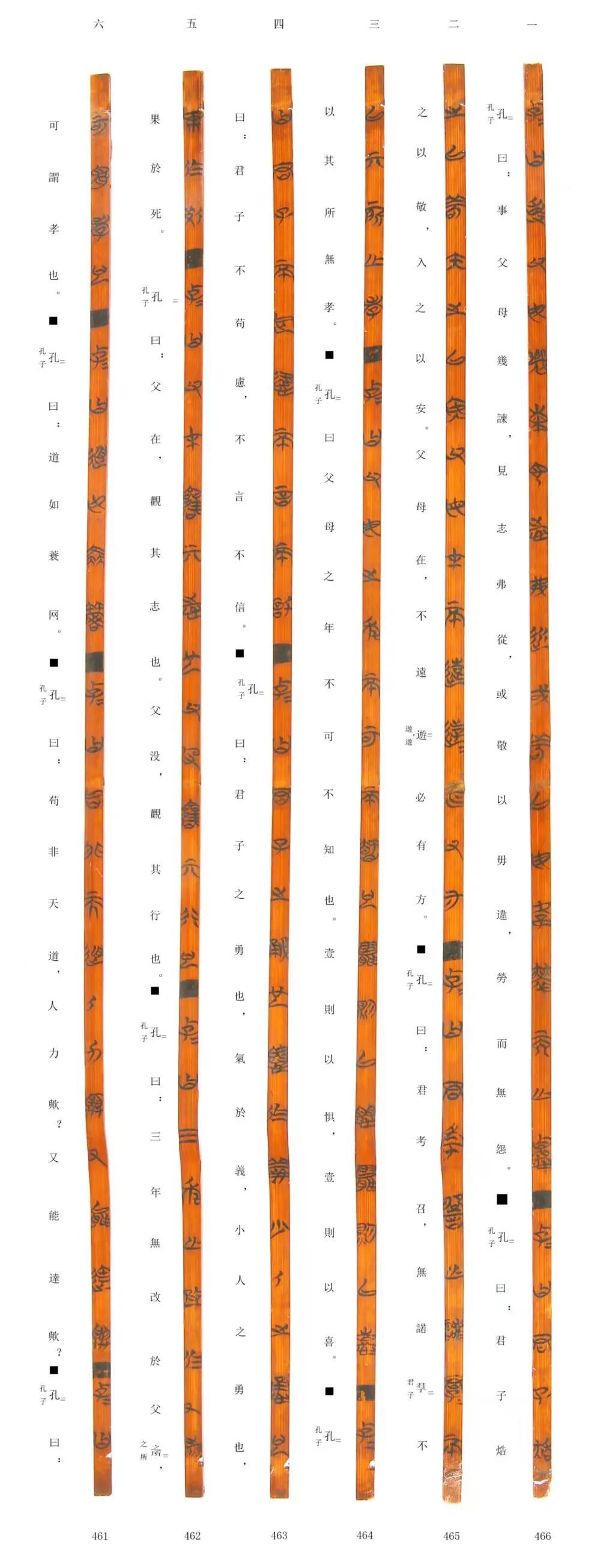 王家咀楚简《孔子曰》（部分）。史少华 摄