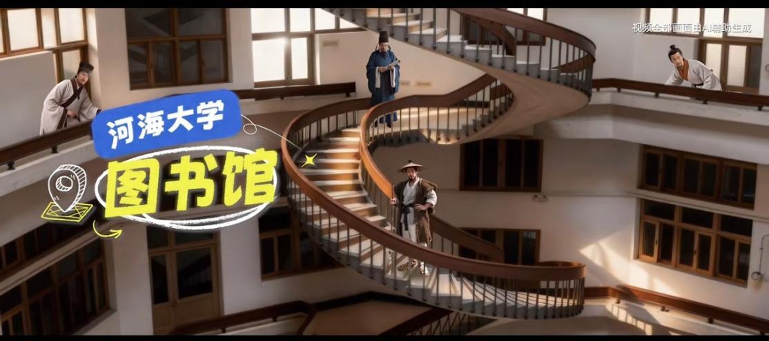 《治水传奇》AI视频画面截图。